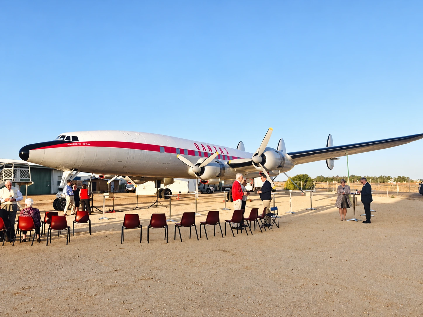 Historic Super Constellation aircraft transport